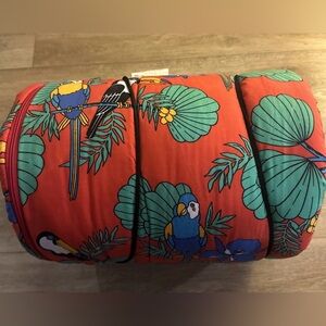 Vintage Coleman Sleeping Bag With Toucan Birds Jungle Theme Green Leaf (Red)